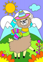 Набор для творчества LORI Картина по номерам для малышей Прелестная альпака