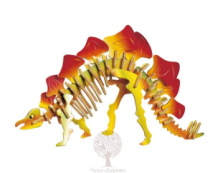 Сборная деревянная модель Чудо-Дерево Динозавры Стегозавр (2/60)